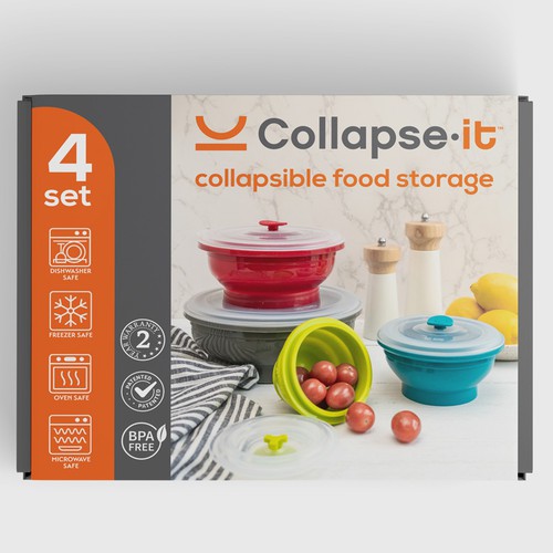 Design a Playful, Minimalistic Box for Collapsing Storage Containers Design by Budour A.