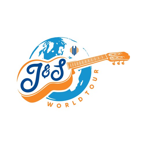 "world Tour" themed logo for a traveling family of 23 Design by Akhbarindo