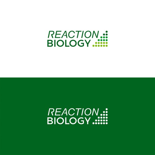 redesign of a logo saying Reaction Biology Design by Marco Diputra