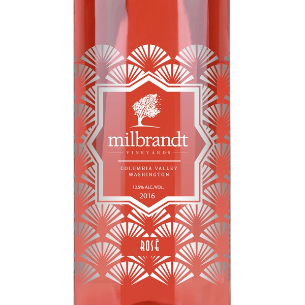 Rose Wine bottle design