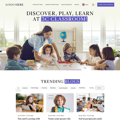 Web page design contest entry by MercClass