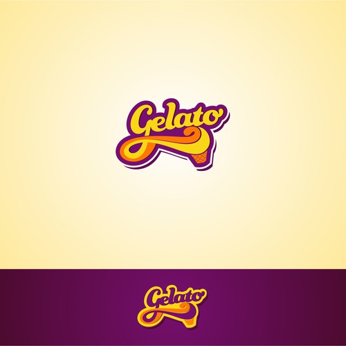 New logo wanted for gelato is the brand name  Design réalisé par :Dunychi