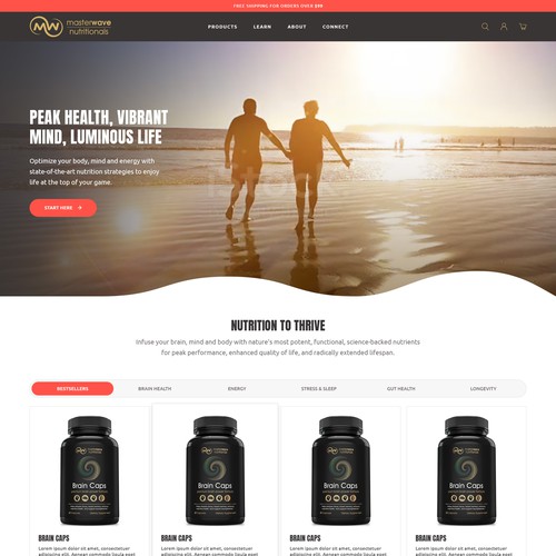 Design the "sexiest" and most powerful health supplements website on the planet-ontwerp door Sattvi Art