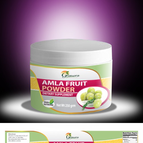 Amla Fruit Powder Label Design by sprocket33