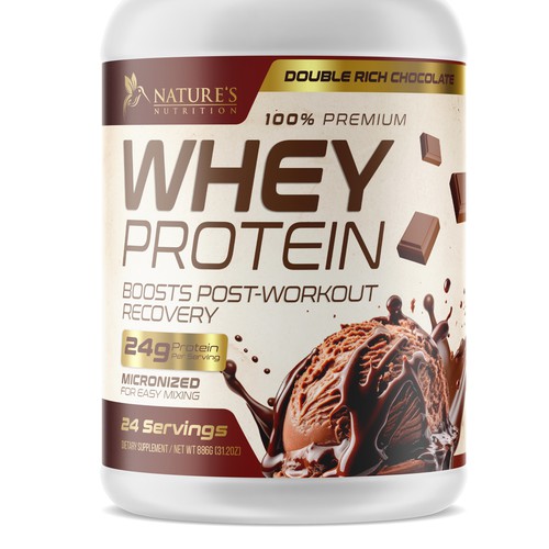 Tasty Whey Protein Chocolate Design Needed for Nature's Nutrition Design réalisé par UnderTheSea™