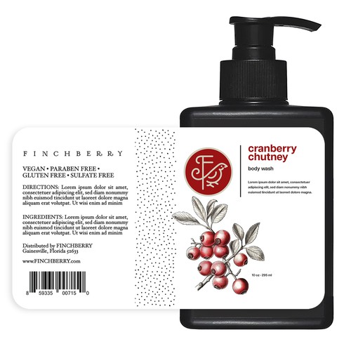 Create body wash label for large bath and body company Design by HollyMcA