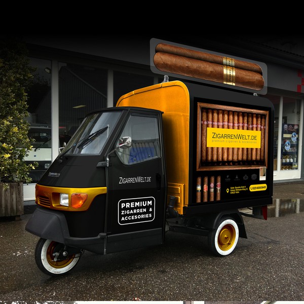 Design by Sebastian P titled "DESIGN OUR NEW CIGAR SHOP TAXI"