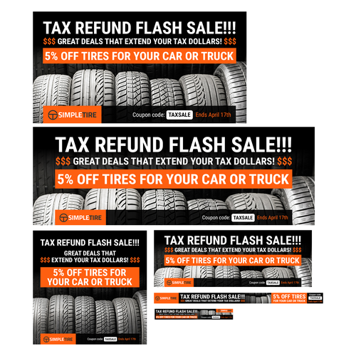 Tax Refund Flash Sale Banner ad contest