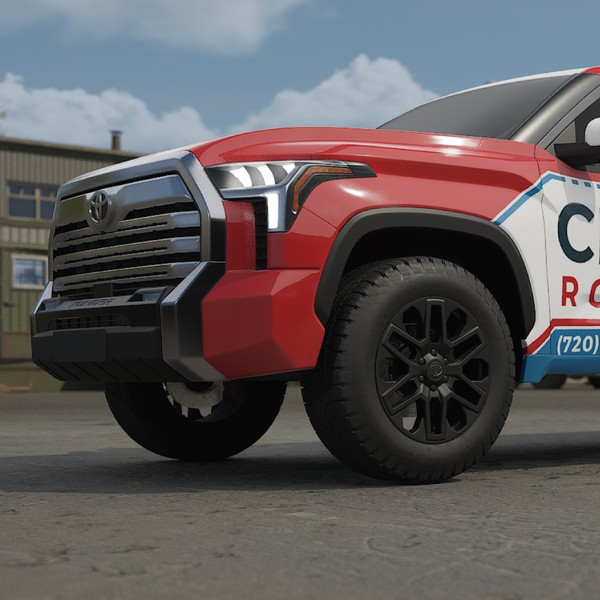 Design by DesignerShajeeb™ titled "Roofing Company Truck Wrap Design"