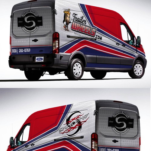 All Over Ford Transit Cargo Extended Wheel Base, High Roof, Van Wrap Design-ontwerp door victims