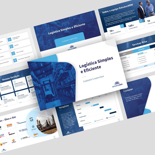 Design by ferowulan titled "Logistics Powerpoint Presentation Design"