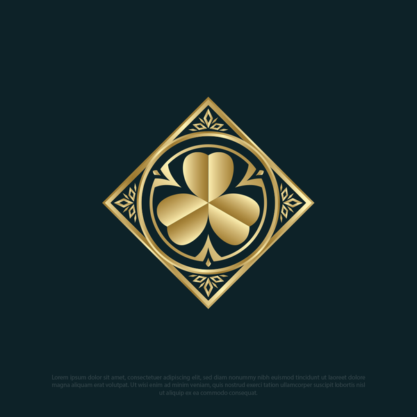 Diseño de Flamerro titulado "The Golden Shamrock Logo"