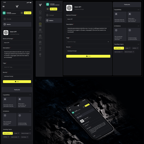 UI/UX Redesign for ChatGPT Prompts Platform Design by Hanznvx