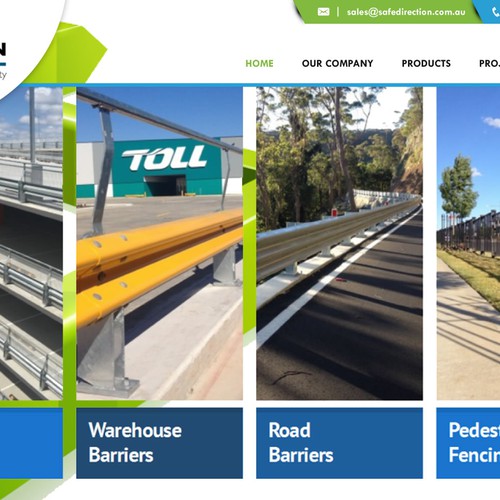 Web banner for company that manufactures road and car park barriers Design by Intricate