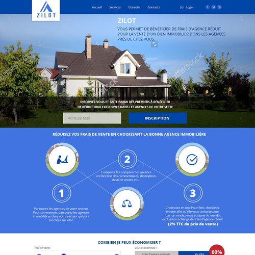 Landing page design contest entry by Sov.a