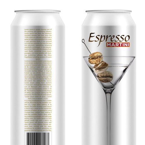 Logo / Product Design for new Espresso Martini beverage Design by bcra