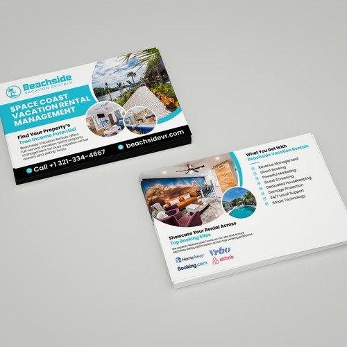 Design a Vacation Rental Management Postcard - Appeal to Property Owners Design by SoftSkills