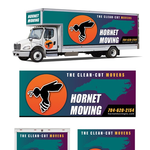Hornet Moving truck Wrap Design by Logicainfo ♥