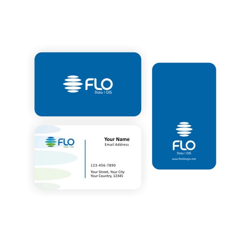 Business card design for Flo Data and GIS Diseño de InfaSignia™