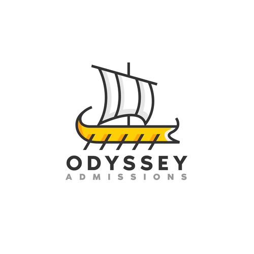 Modern visual of the "The Odyssey" (boat, Greek mythology, etc.) Réalisé par lostfortydesigns