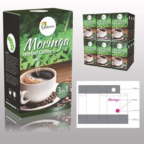 Moringa Herbal Coffee Réalisé par bastian-weiss-design