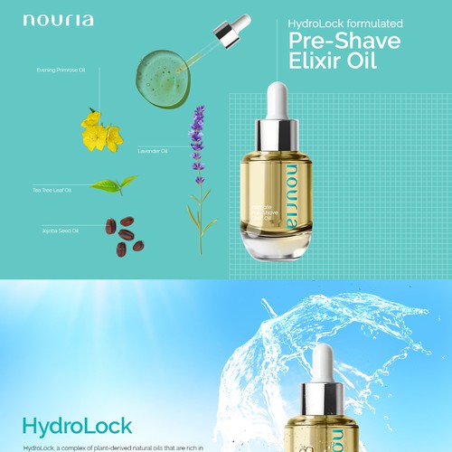 Attractive banner for Pre-Shave Elixir Oil Design von Jaga j