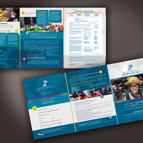 brochure design for Fête des Langues et Cultures – Languages & Cultures Festival  Diseño de emig