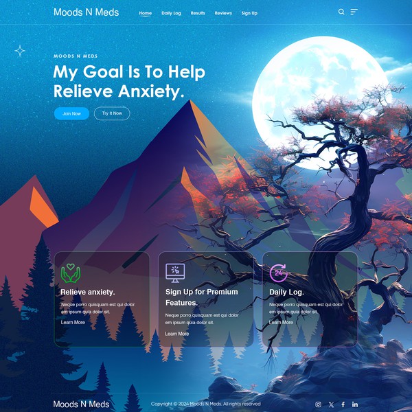 Design by DIGITOSS® titled "MOODS & MOODS WEB DESIGN"