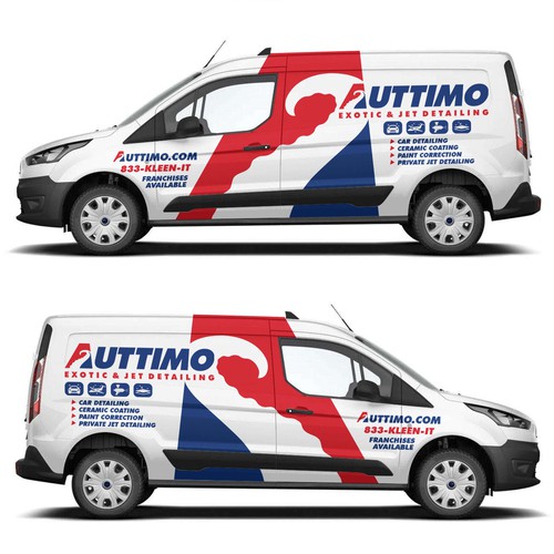 Eye- Catching Van Wrap for our Exotic car & Private Jet Detailing Business. Design by Rockyman