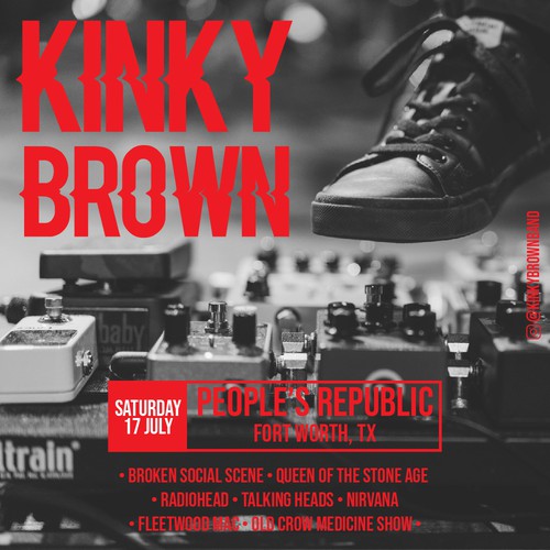 Flyer for cover band gig Design by El Vikingo Digital