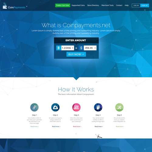 Coinpayments.net Bootstrap 3-Compatible Deisgn Contest Design by KashiArts