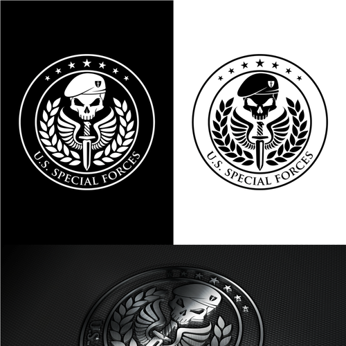 コンペ「Give us a new unique U.S. Special Forces Logo!」のデザイン by Gecko Joeさん 