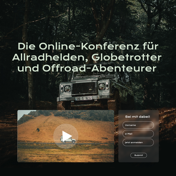 Bold Offroad Car Meetup landing page