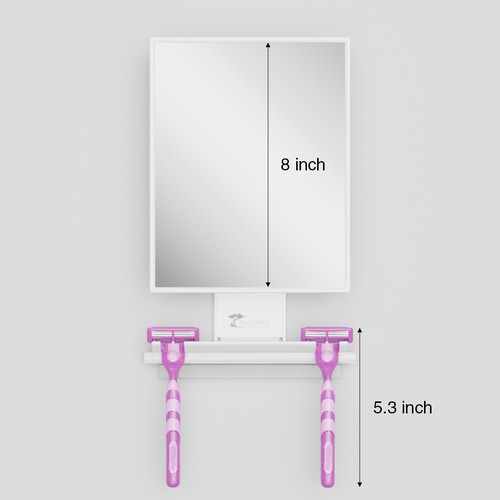 3D Rendering of Fogless Mirror in Shower/Lifestyle Environment (Fogless Mirror CAD file included!)) Design by Alinea Design