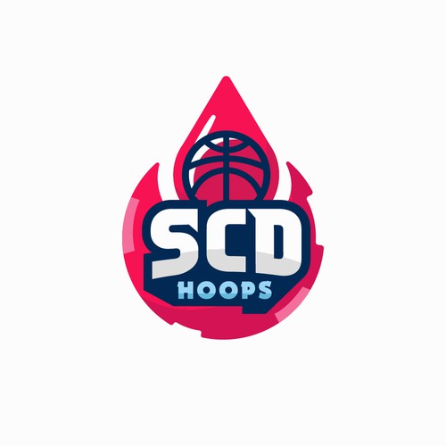 Basketball Logo for Team 'SCD Hoops' - Your Winning Logo Featured on Major Sports Network Design by Vvulture