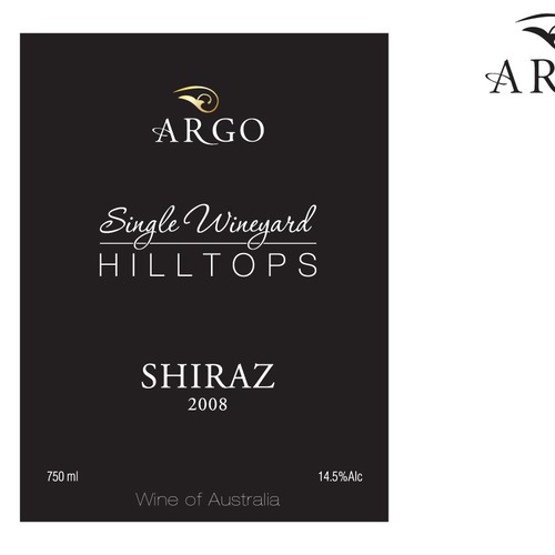 Sophisticated new wine label for premium brand Diseño de Vlad Mirza