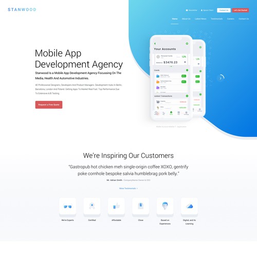 Web page design contest entry by WebBox