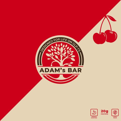 Adams Bar - Nutrition Bar for GLP1 patients Design by line2code