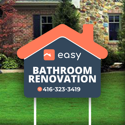 Easy Renovation Lawn Sign Design by icon89GraPhicDeSign