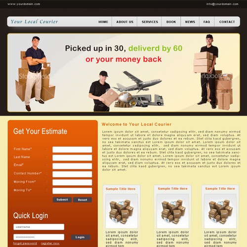 Help Your Local Courier with a new Web Page Design Design by Prasanth Panikcer