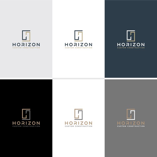 Horizon Custom Construction Logo Design Design by awais2creative