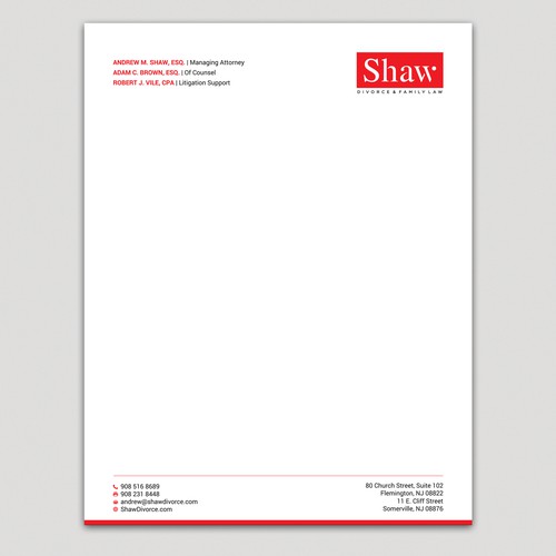 Letterhead for Divorce & Family Law Firm; Modern, Conservative Design Design by ™SF_Design™