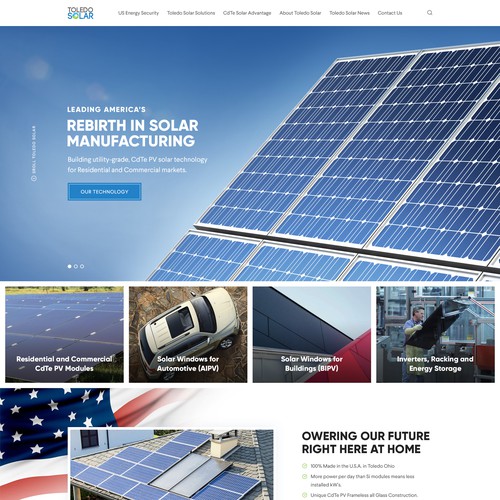 Website Redesign for Solar Panel Manufacturer and Tech Company Design by pixelwebplanet