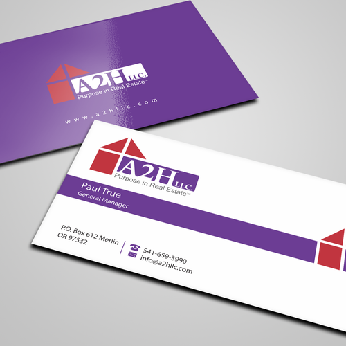 Create a winning business card design for Real Estate with a purpose Design by Xclusive16