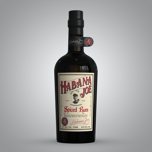 Handmade Spiced Rum Label design Design réalisé par Giocovision