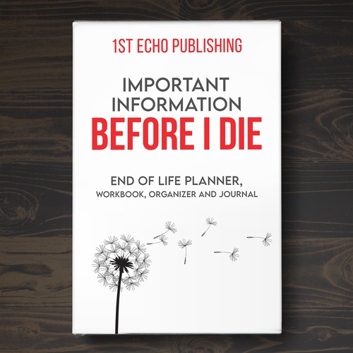 Engaging cover for end of life information journal directed towards 40+ year olds Design by Trivuj