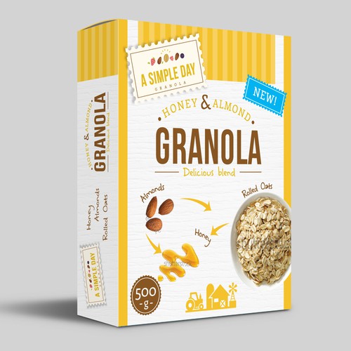 A Simple Day Granola Box Design Design by Jelena M.