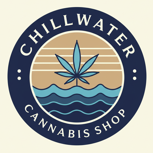 Chillwater Cannabis Shop Logo - Calm the Noise, Find Your Better Design by Kavinda Malaka