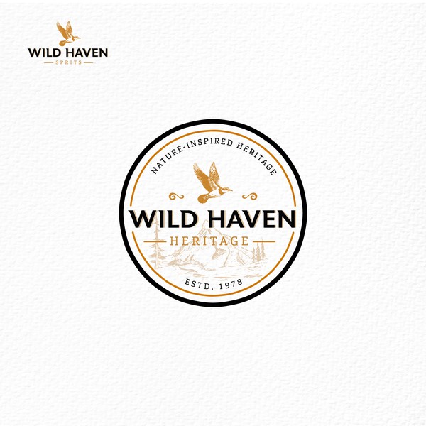 Design by Originatix Design titled "Wild Haven Heritage Vintage Logo"