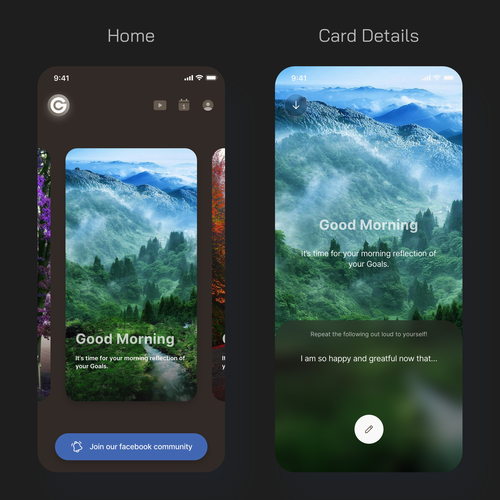 Simple & Easy To Use App To Help User's Achieve Their Goals & Improve Their Life Diseño de Dedy S
